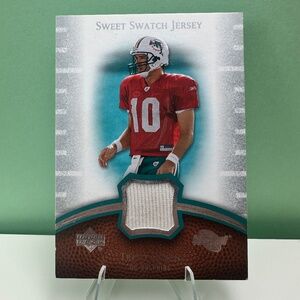 FREE WITH BUNDLE: 2007 Trent Green Miami UpperDeck Sweet Spot Swatch Jersey card